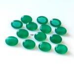 Natural Green Onyx 7×9 mm Oval Faceted Cut – Green Onyx Oval Faceted 7x9mm