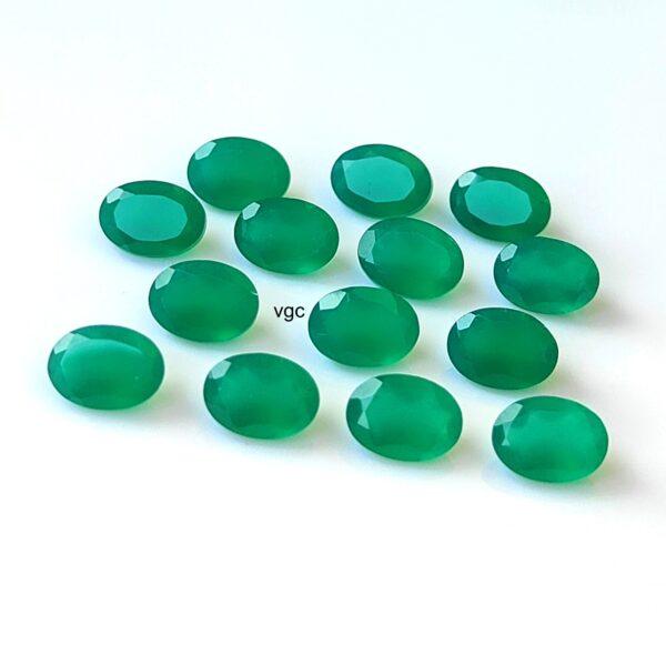 Natural Green Onyx 7×9 mm Oval Faceted Cut – Green Onyx Oval Faceted 7x9mm