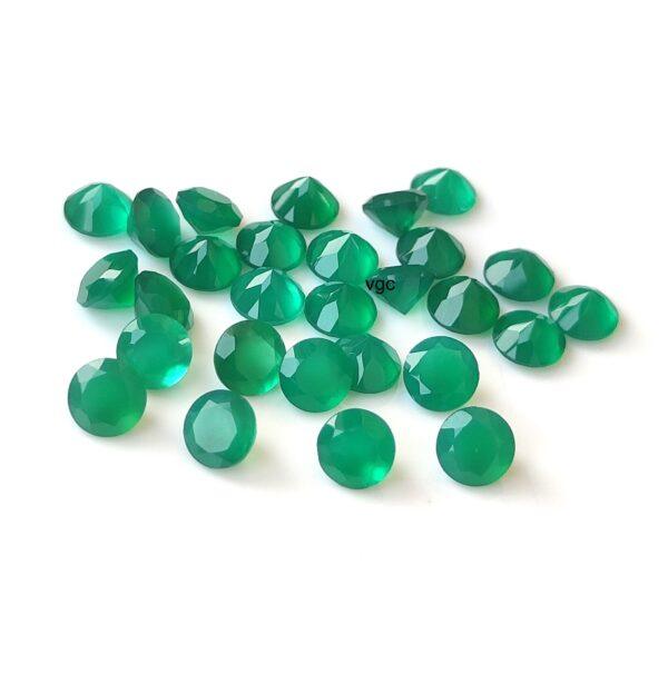 Natural Green Onyx 2 mm Round Faceted Cut – Green Onyx Round Faceted 2mm