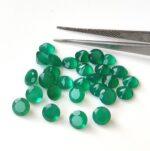 Natural Green Onyx 2 mm Round Faceted Cut – Green Onyx Round Faceted 2mm