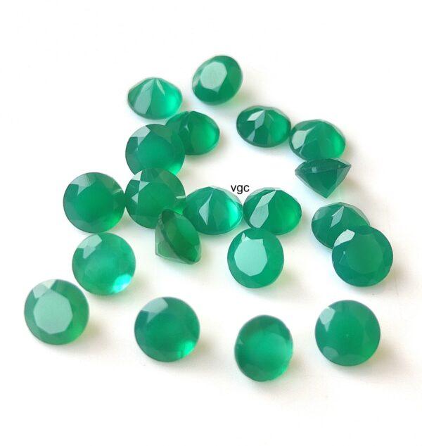 Natural Green Onyx 2 mm Round Faceted Cut – Green Onyx Round Faceted 2mm