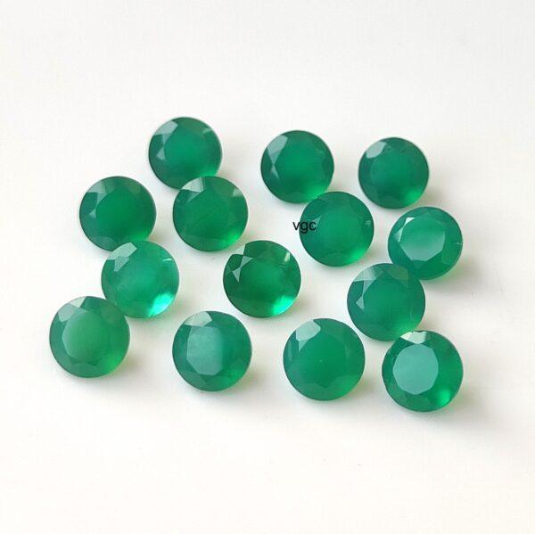 Natural Green Onyx 2 mm Round Faceted Cut – Green Onyx Round Faceted 2mm