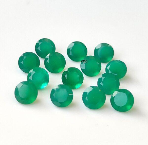 Natural Green Onyx 2 mm Round Faceted Cut – Green Onyx Round Faceted 2mm