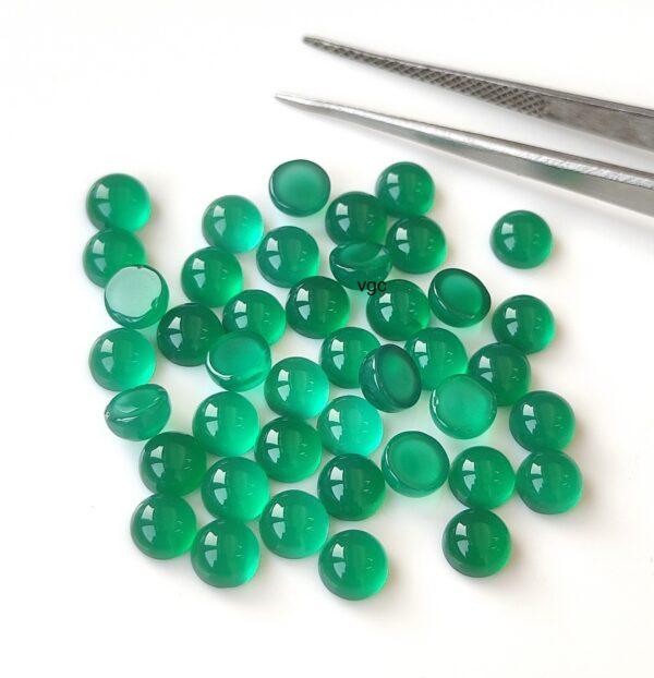 Natural Green Onyx 10 mm Round Cabochon – Green Onyx Round Cabochon 10mm