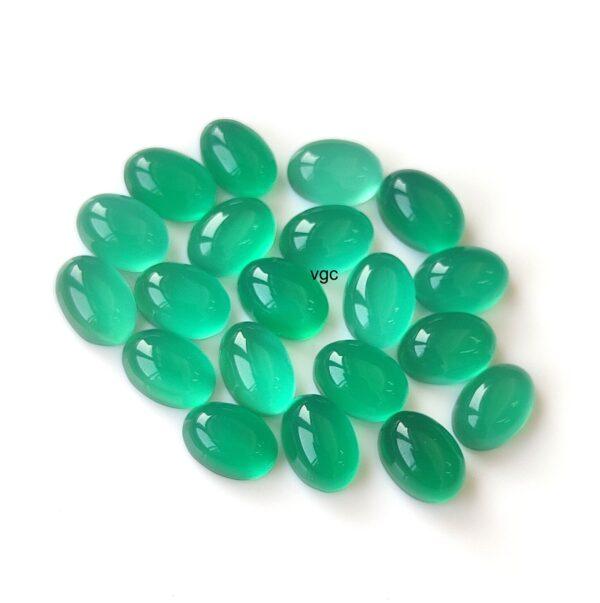 Natural Green Onyx 6×8 mm Oval Cabochon – Green Onyx Oval Cabochon 6x8mm