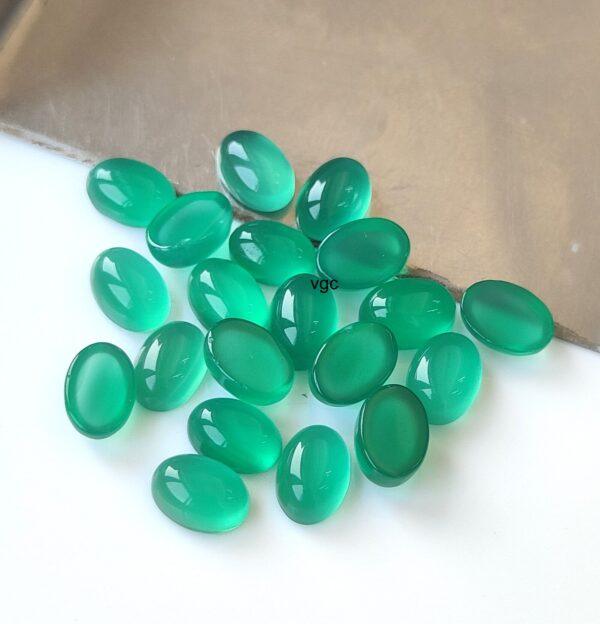 Natural Green Onyx 6×8 mm Oval Cabochon – Green Onyx Oval Cabochon 6x8mm