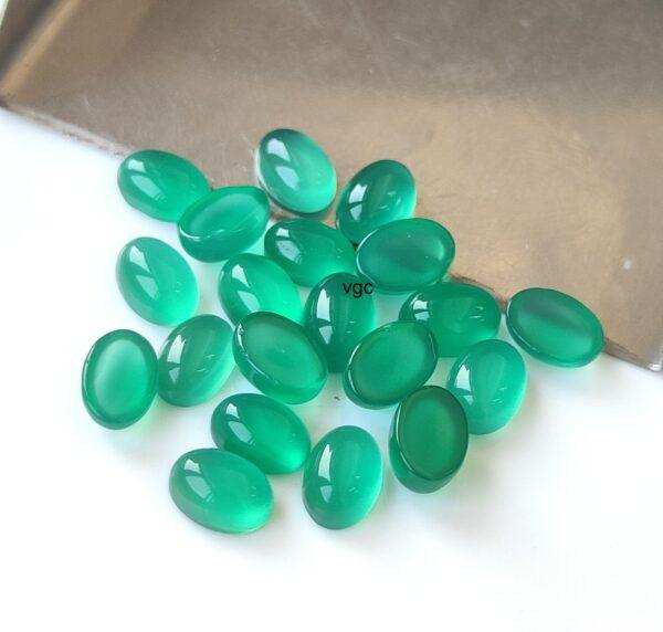 Natural Green Onyx 6×8 mm Oval Cabochon – Green Onyx Oval Cabochon 6x8mm