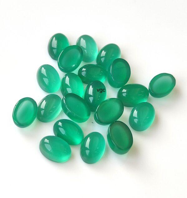 Natural Green Onyx 6×8 mm Oval Cabochon – Green Onyx Oval Cabochon 6x8mm