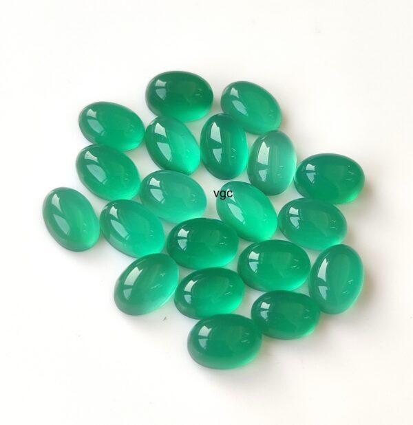 Natural Green Onyx 6×8 mm Oval Cabochon – Green Onyx Oval Cabochon 6x8mm