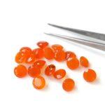 Natural Carnelian 6 mm Round Cut Faceted – Carnelian Round Faceted 6mm