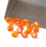Natural Carnelian 6 mm Round Cut Faceted – Carnelian Round Faceted 6mm