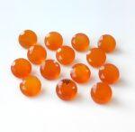 Natural Carnelian 6 mm Round Cut Faceted – Carnelian Round Faceted 6mm