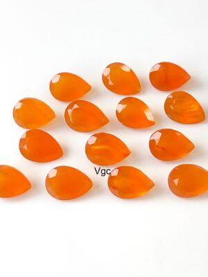 Natural Carnelian 3×5 mm Pear Cut Faceted – Carnelian Pear Faceted 3x5mm