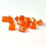 Natural Carnelian 8 mm Square Cut Faceted – Carnelian Square Faceted 8mm