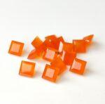 Natural Carnelian 8 mm Square Cut Faceted – Carnelian Square Faceted 8mm