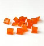 Natural Carnelian 8 mm Square Cut Faceted – Carnelian Square Faceted 8mm