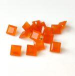 Natural Carnelian 8 mm Square Cut Faceted – Carnelian Square Faceted 8mm
