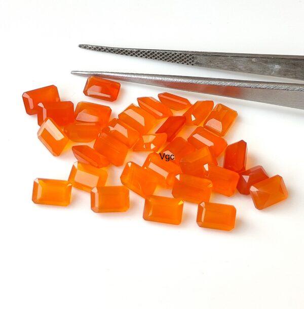 Natural Carnelian 5×7 mm Octagon Cut Faceted – Carnelian Octagon Faceted 5x7mm