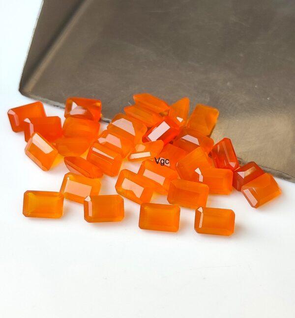 Natural Carnelian 5×7 mm Octagon Cut Faceted – Carnelian Octagon Faceted 5x7mm