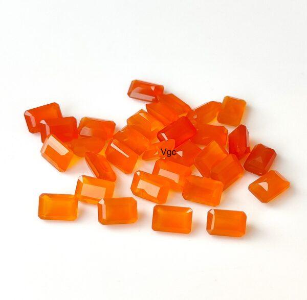 Natural Carnelian 5×7 mm Octagon Cut Faceted – Carnelian Octagon Faceted 5x7mm