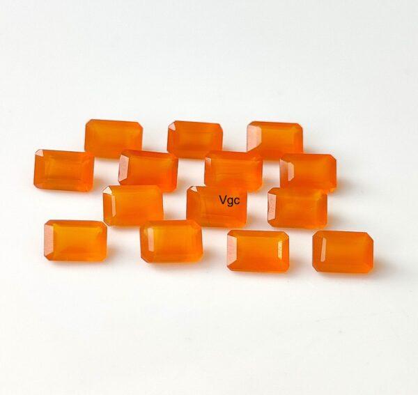 Natural Carnelian 5×7 mm Octagon Cut Faceted – Carnelian Octagon Faceted 5x7mm