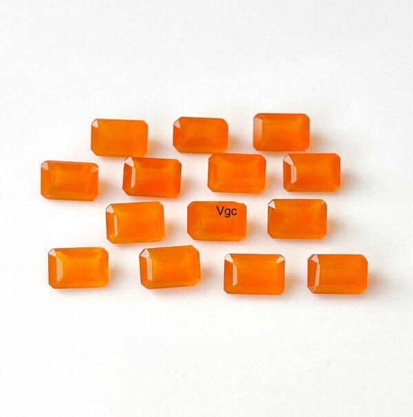Natural Carnelian 5×7 mm Octagon Cut Faceted – Carnelian Octagon Faceted 5x7mm