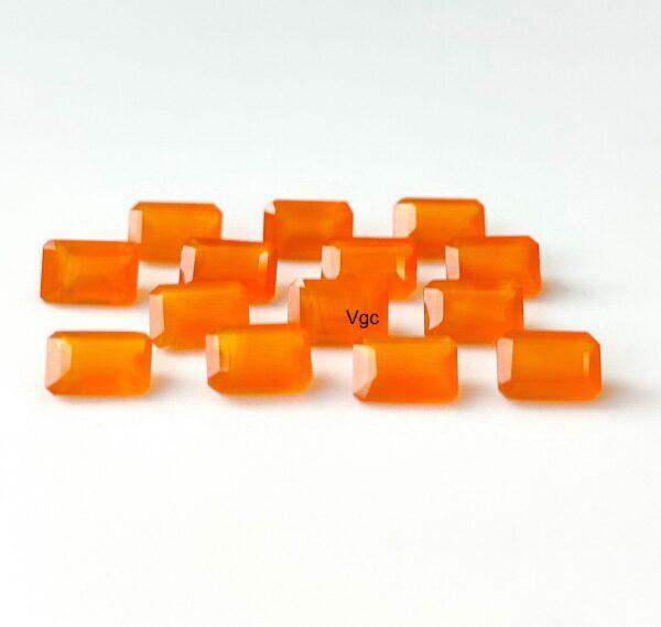 Natural Carnelian 5×7 mm Octagon Cut Faceted – Carnelian Octagon Faceted 5x7mm