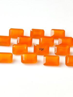 Natural Carnelian 10×12 mm Octagon Cut Faceted – Carnelian Octagon Faceted 10x12mm