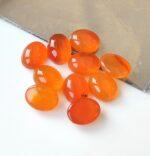Natural Carnelian 3×5 mm Oval Cabochon Flat Back – Carnelian Oval Cabochon 3x5mm