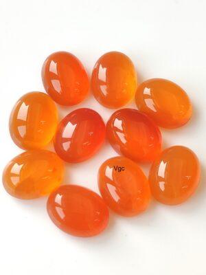 Natural Carnelian 10×12 mm Oval Cabochon Flat Back – Carnelian Oval Cabochon 10x12mm