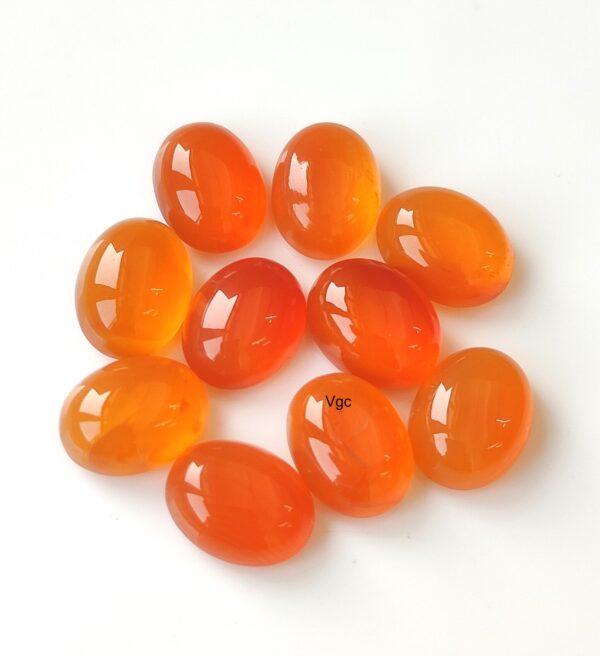 Natural Carnelian 3×5 mm Oval Cabochon Flat Back – Carnelian Oval Cabochon 3x5mm