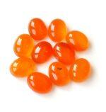 Natural Carnelian 3×5 mm Oval Cabochon Flat Back – Carnelian Oval Cabochon 3x5mm