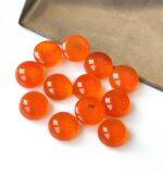 Natural Carnelian 5 mm Round Cabochon Flat Back – Carnelian Round Cabochon 5mm