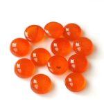 Natural Carnelian 5 mm Round Cabochon Flat Back – Carnelian Round Cabochon 5mm