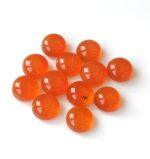 Natural Carnelian 5 mm Round Cabochon Flat Back – Carnelian Round Cabochon 5mm