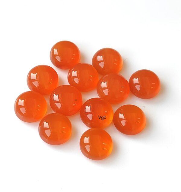 Natural Carnelian 5 mm Round Cabochon Flat Back – Carnelian Round Cabochon 5mm