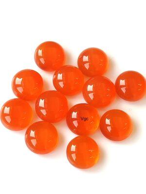 Natural Carnelian 10 mm Round Cabochon Flat Back – Carnelian Round Cabochon 10mm