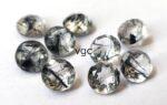 Natural 6 mm Black Rutilated Quartz Round Cut Faceted Top Quality – Rutilated Quartz Round Faceted 6mm