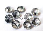 Natural 6 mm Black Rutilated Quartz Round Cut Faceted Top Quality – Rutilated Quartz Round Faceted 6mm
