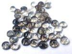 Natural 5 mm Black Rutilated Quartz Round Cabochon Flat Back Top Quality – Rutilated Quartz Round Cabochon 5mm