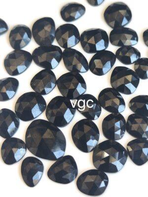 10 Ct Natural Black Spinel Uneven Shape Slices Faceted Cut – AAA Quality Black Spinel Uneven Shape