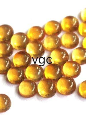 Natural 8 mm Citrine Round Cabochon Flat Back AAA Quality – Citrine Round Cabochon 8mm