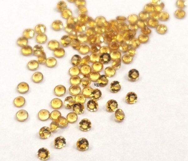 Natural 1.5 mm Citrine Round Cut Faceted AAA Quality – Citrine Round Faceted 1.5mm