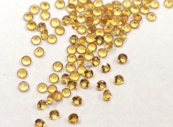 Natural 1.5 mm Citrine Round Cut Faceted AAA Quality – Citrine Round Faceted 1.5mm