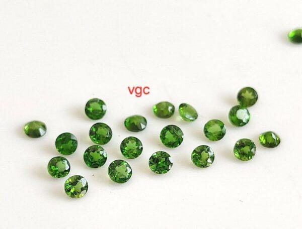 Natural 2 mm Chrome Diopside Round Cut Faceted AAA Quality – Chrome Diopside Round Faceted 2mm