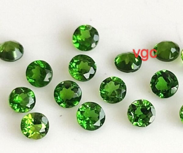 Natural 5 mm Chrome Diopside Round Cut Faceted AAA Quality – Chrome Diopside Round Faceted 5mm