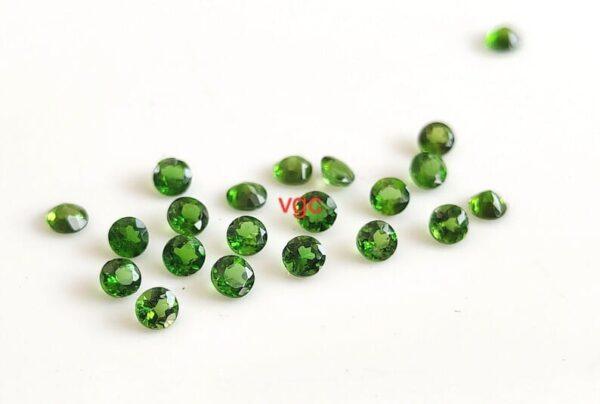 Natural 2 mm Chrome Diopside Round Cut Faceted AAA Quality – Chrome Diopside Round Faceted 2mm
