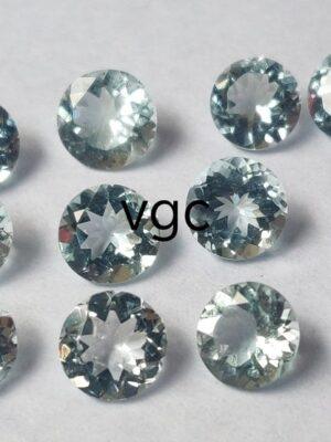 Natural 6 mm Aquamarine Round Faceted AAA Quality – Aquamarine Round Faceted 6mm
