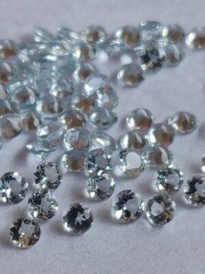Natural 1.5 mm Aquamarine Round Faceted AAA Quality – Aquamarine Round Faceted 1.5mm
