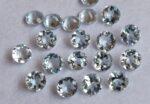 Natural 3 mm Aquamarine Round Faceted AAA Quality – Aquamarine Round Faceted 3mm
